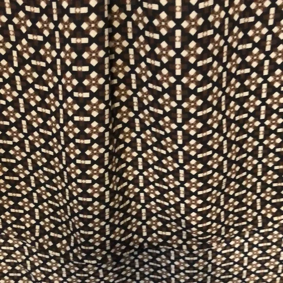 Pleione blouse Women's Small S long sleeve black brown abstract shirt top EUC - Picture 2 of 11